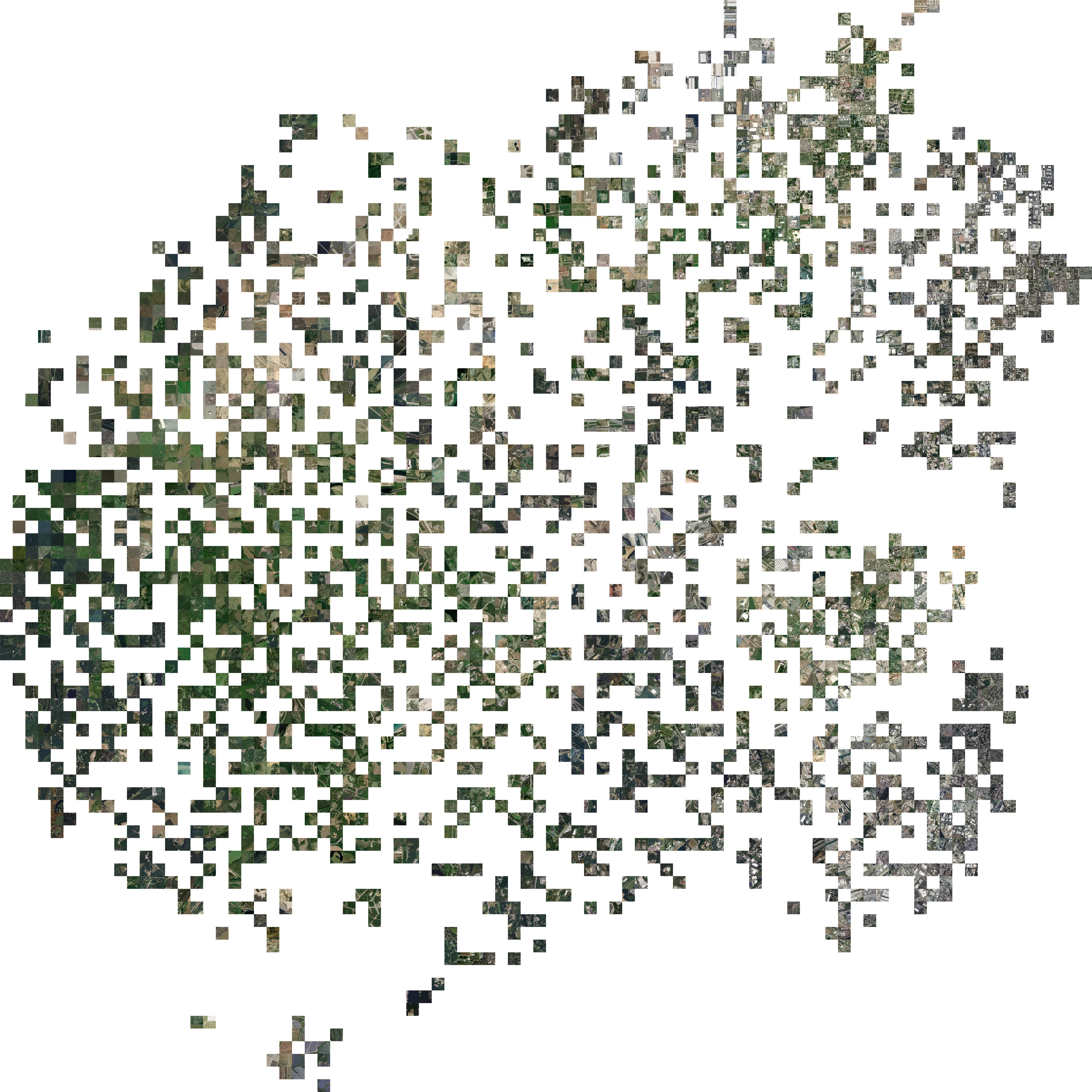 Grid of satellite imagery